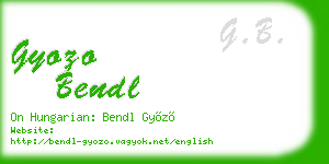 gyozo bendl business card