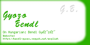 gyozo bendl business card